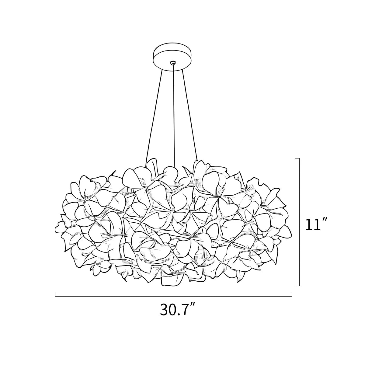 Feyran Italian Creative Petal Chandelier for Bedroom