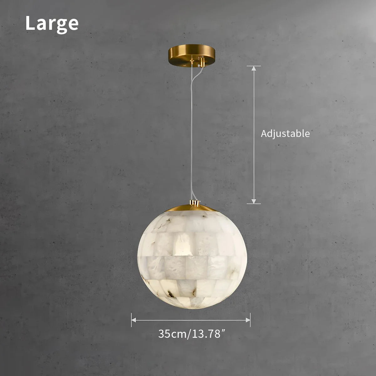 Feyran Modern Creative Spliced Ball Spanish Alabaster Pendant Light
