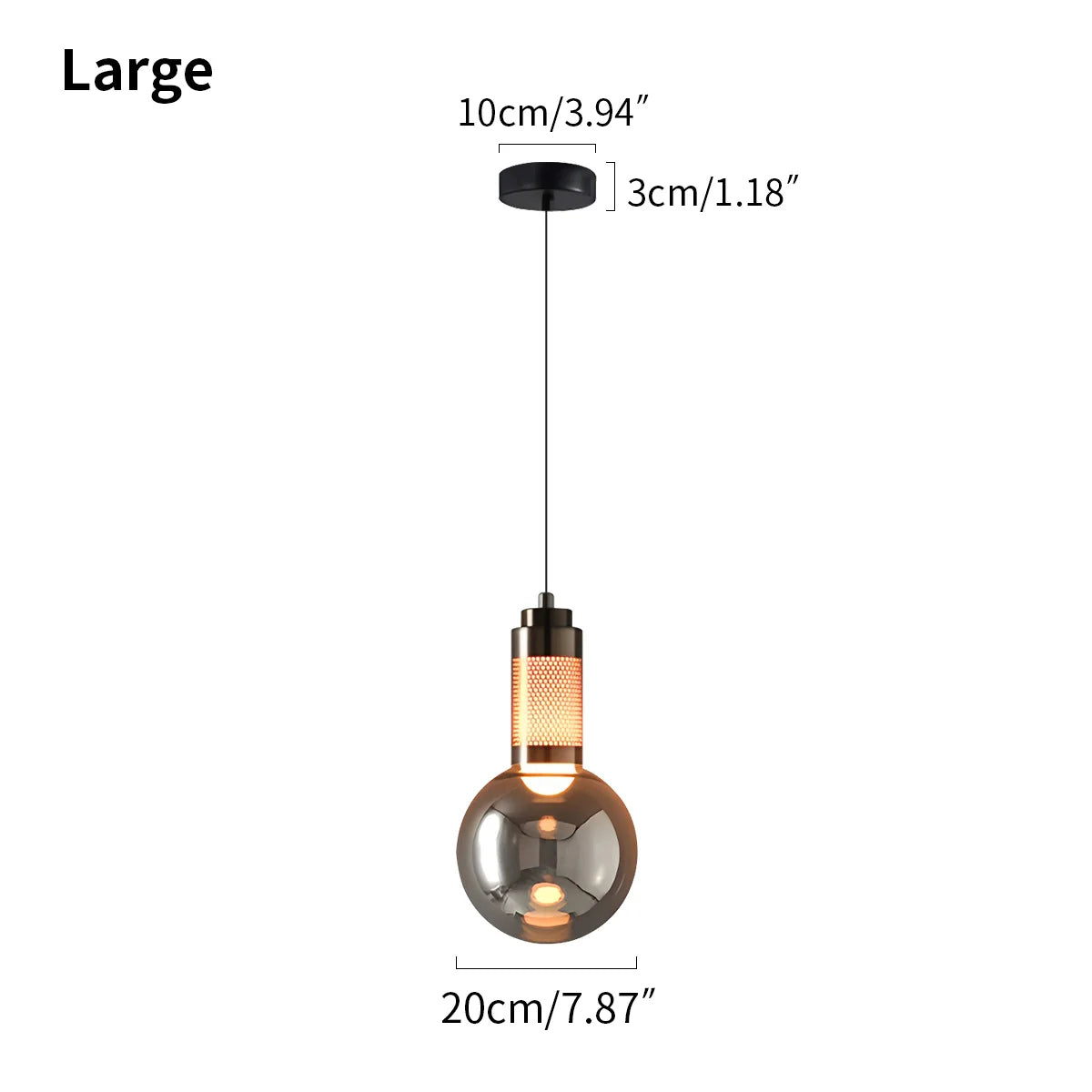 Feyran Industrial Glass Pendant Light for Bedroom