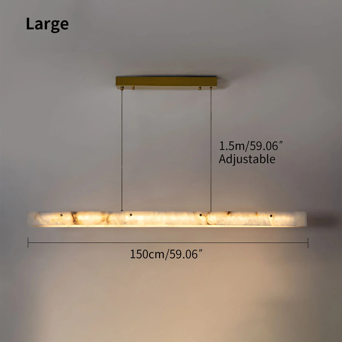 Feyran Modern Minimalist Linear Spanish Alabaster Pendant Light