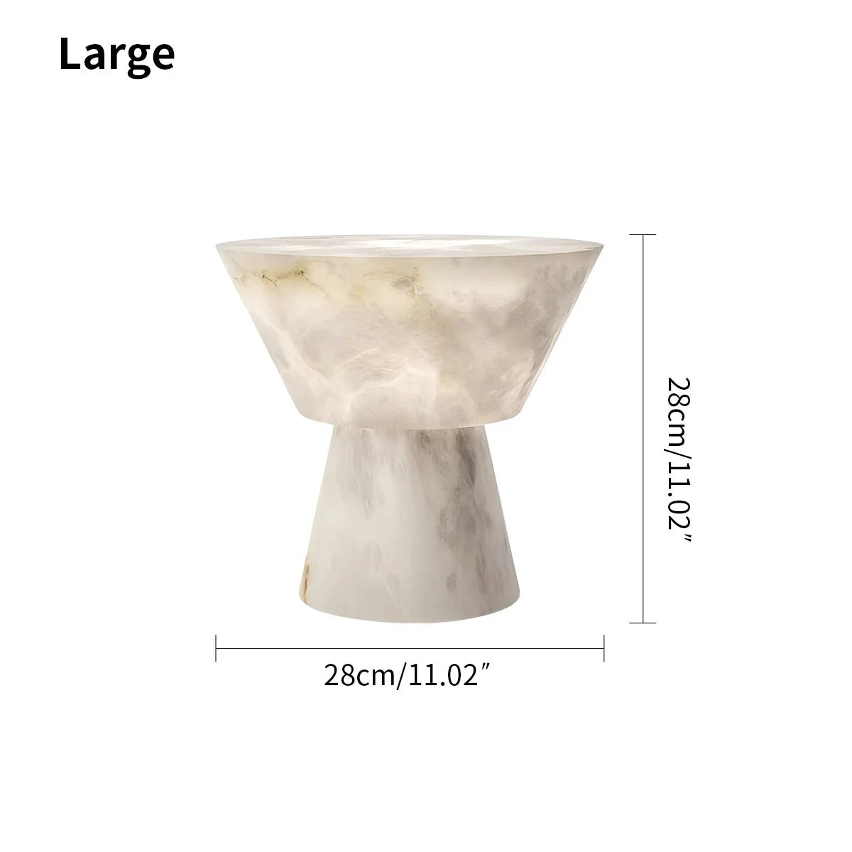 Feyran Spanish Spanish Alabaster Mushroom Head Table Lamp