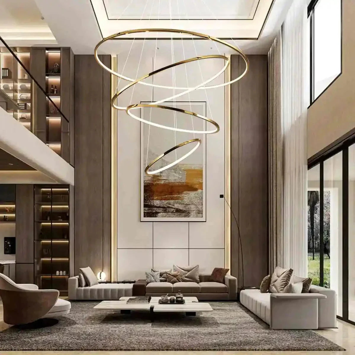 Feyran Large Tiered Ring Foyer Chandelier
