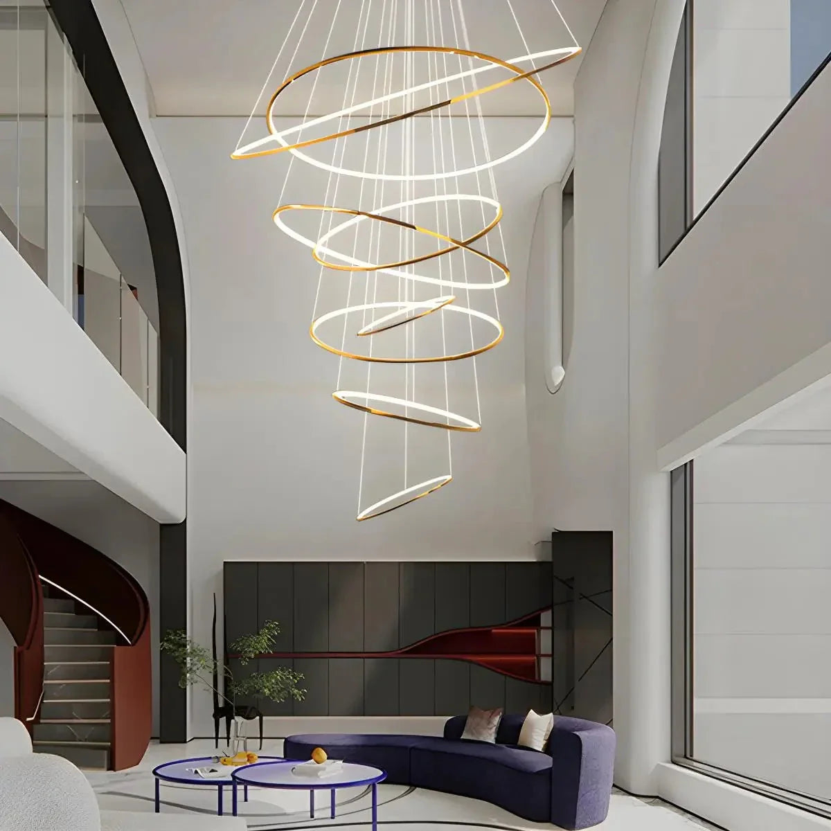Feyran Large Tiered Ring Foyer Chandelier