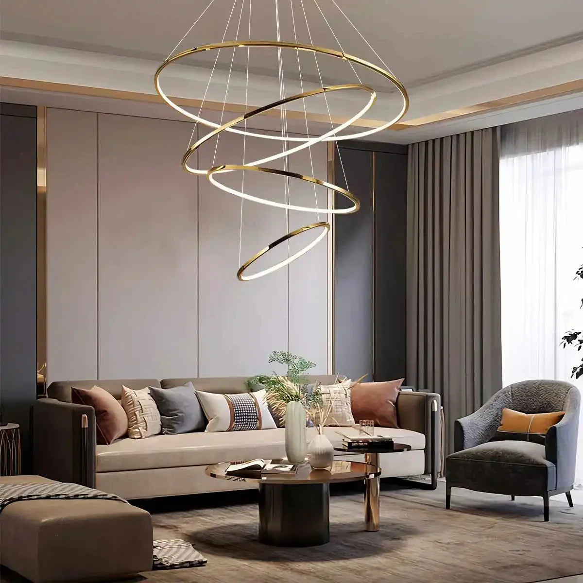 Feyran Large Tiered Ring Foyer Chandelier
