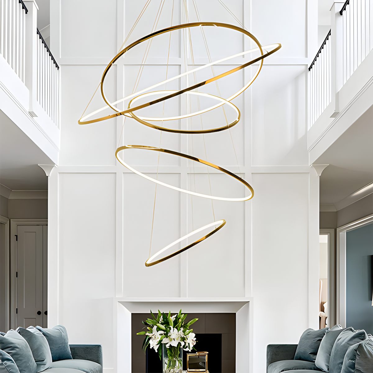 Feyran Large Tiered Ring Foyer Chandelier