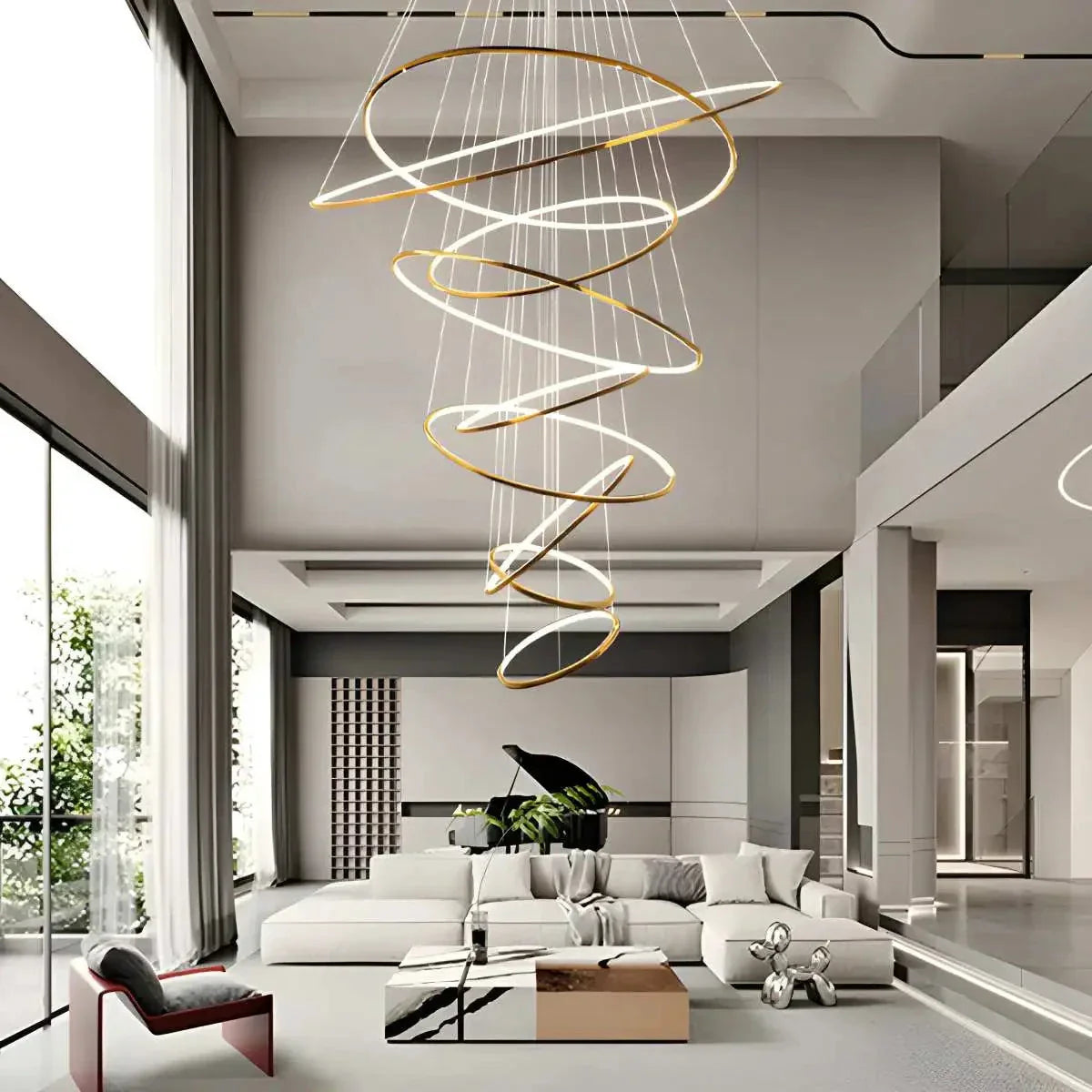 Feyran Large Tiered Ring Foyer Chandelier
