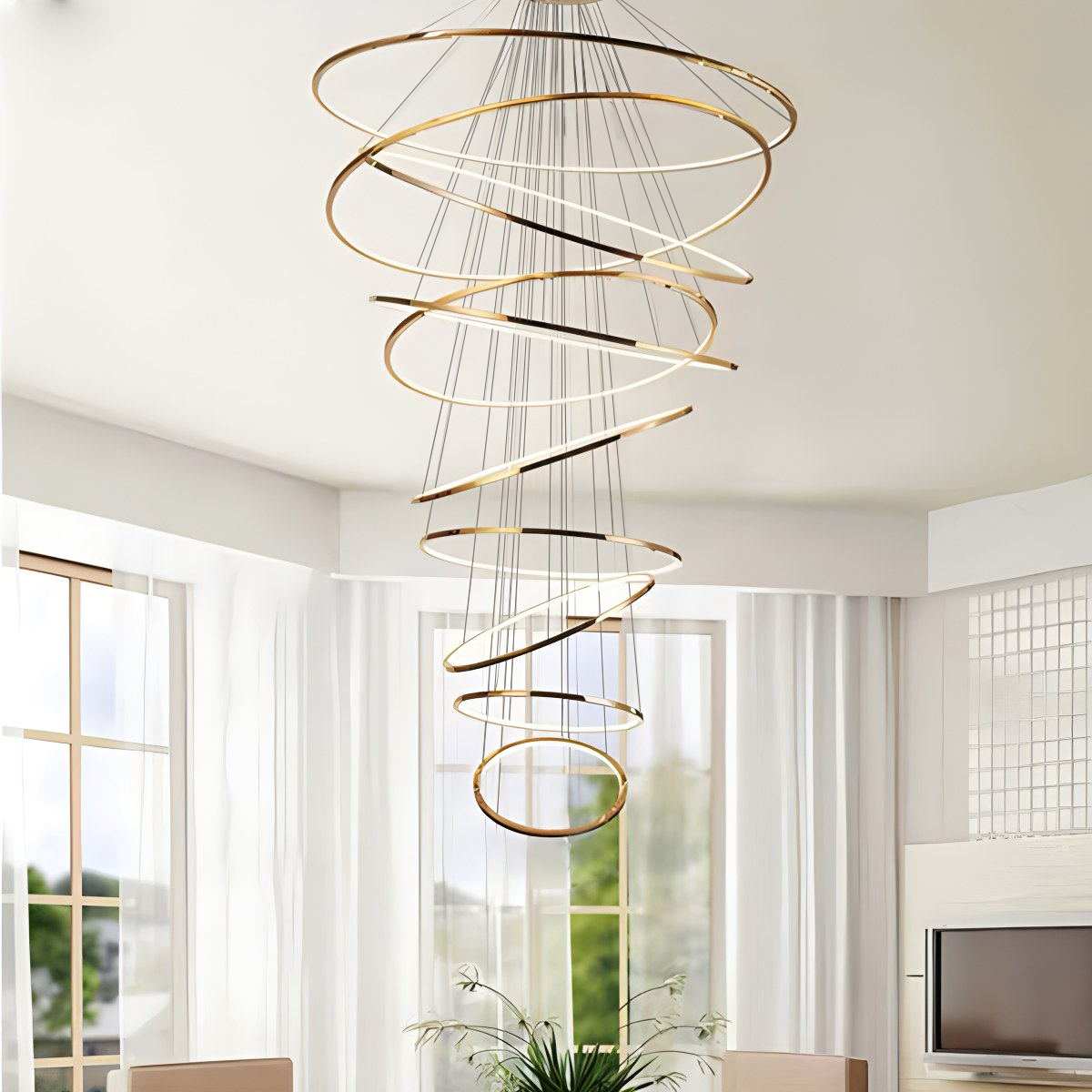 Feyran Large Tiered Ring Foyer Chandelier