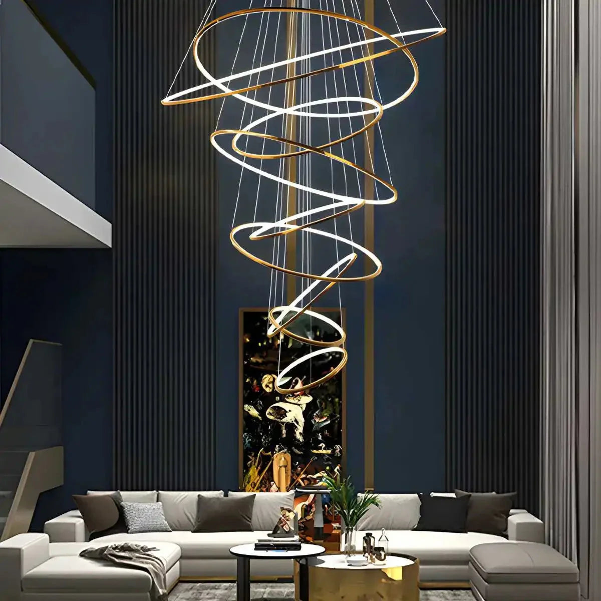 Feyran Large Tiered Ring Foyer Chandelier