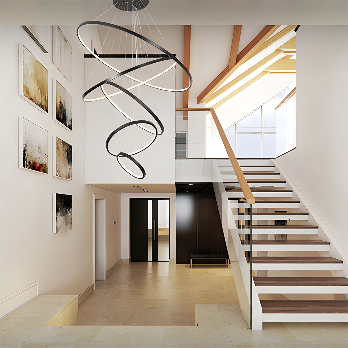 Feyran Large Tiered Ring Foyer Chandelier