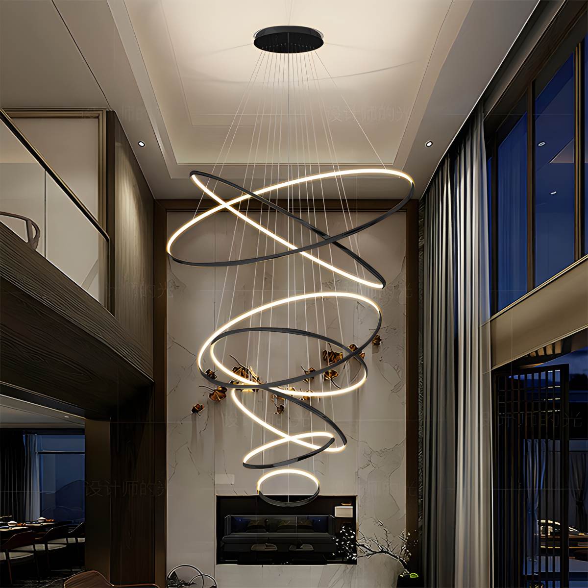 Feyran Large Tiered Ring Foyer Chandelier