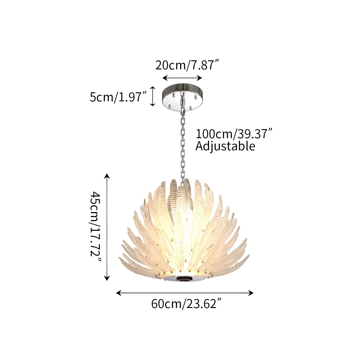 Feyran Creative Pinecone Glass Pendant Light