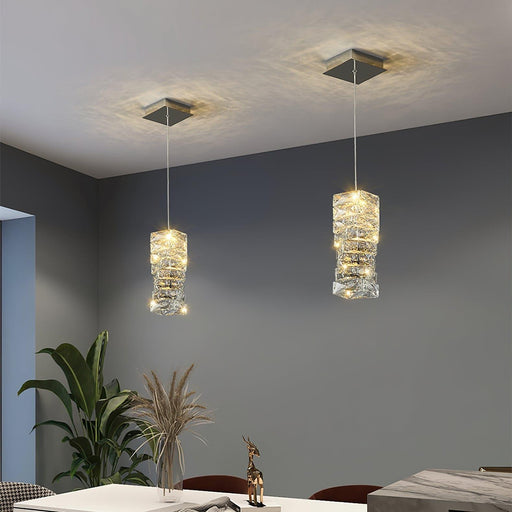 Elegant Crystal LED Pendant Lamp Chandelier for Modern Home Decor Lighting