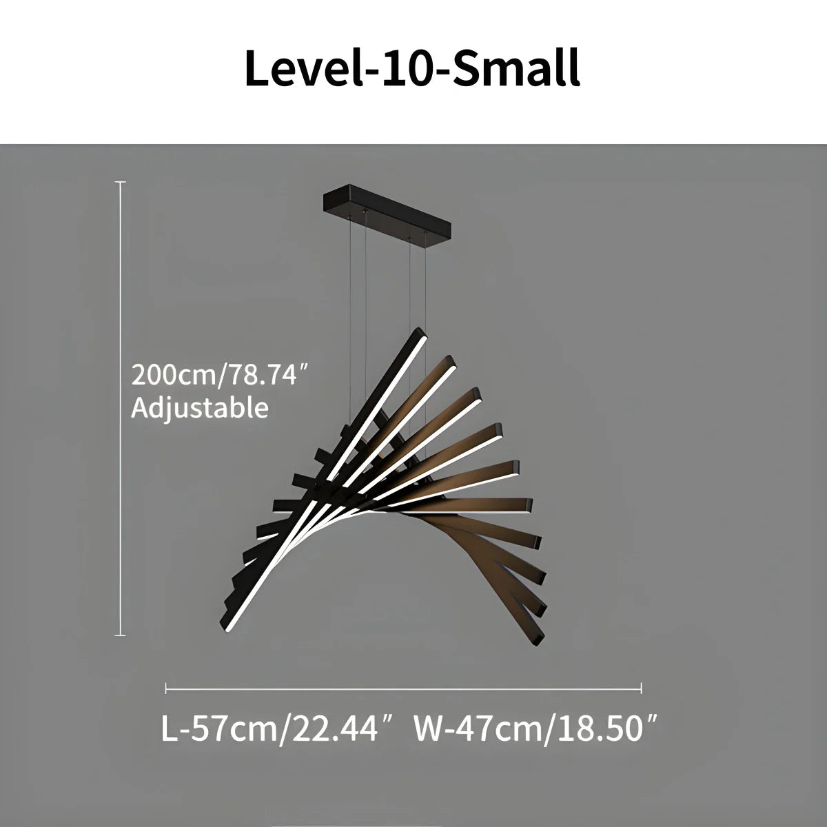 Feyran Linear Fish Bone Modeling Chandelier