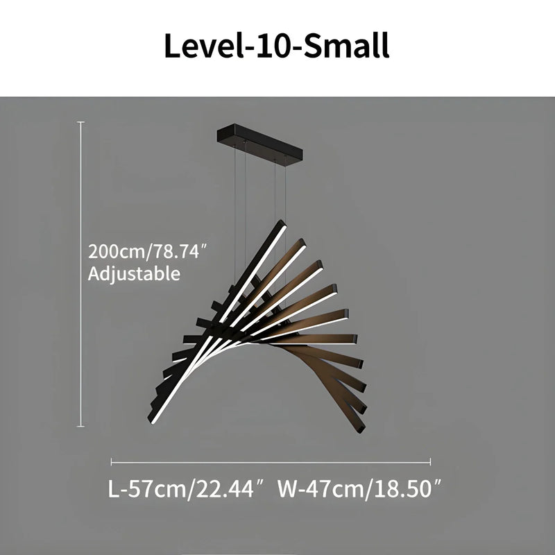 Feyran Linear Fish Bone Modeling Chandelier