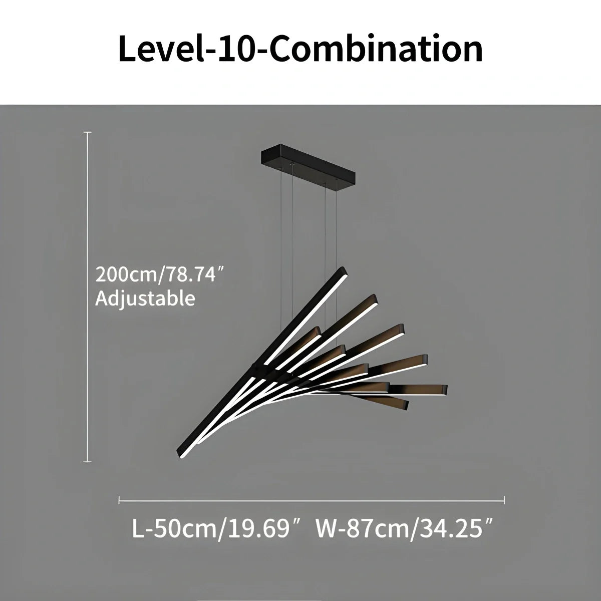 Feyran Linear Fish Bone Modeling Chandelier