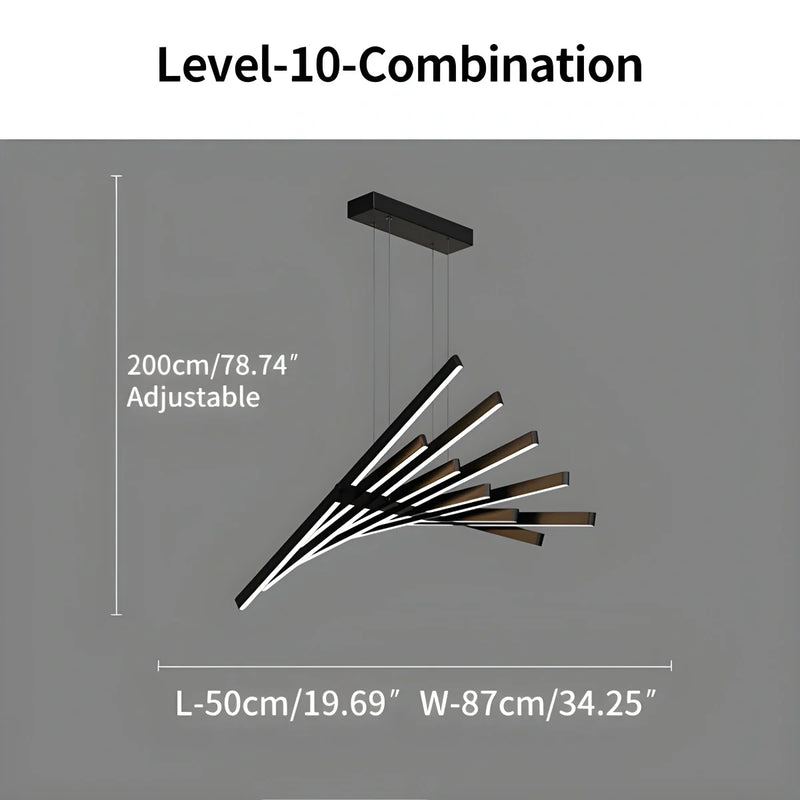 Feyran Linear Fish Bone Modeling Chandelier