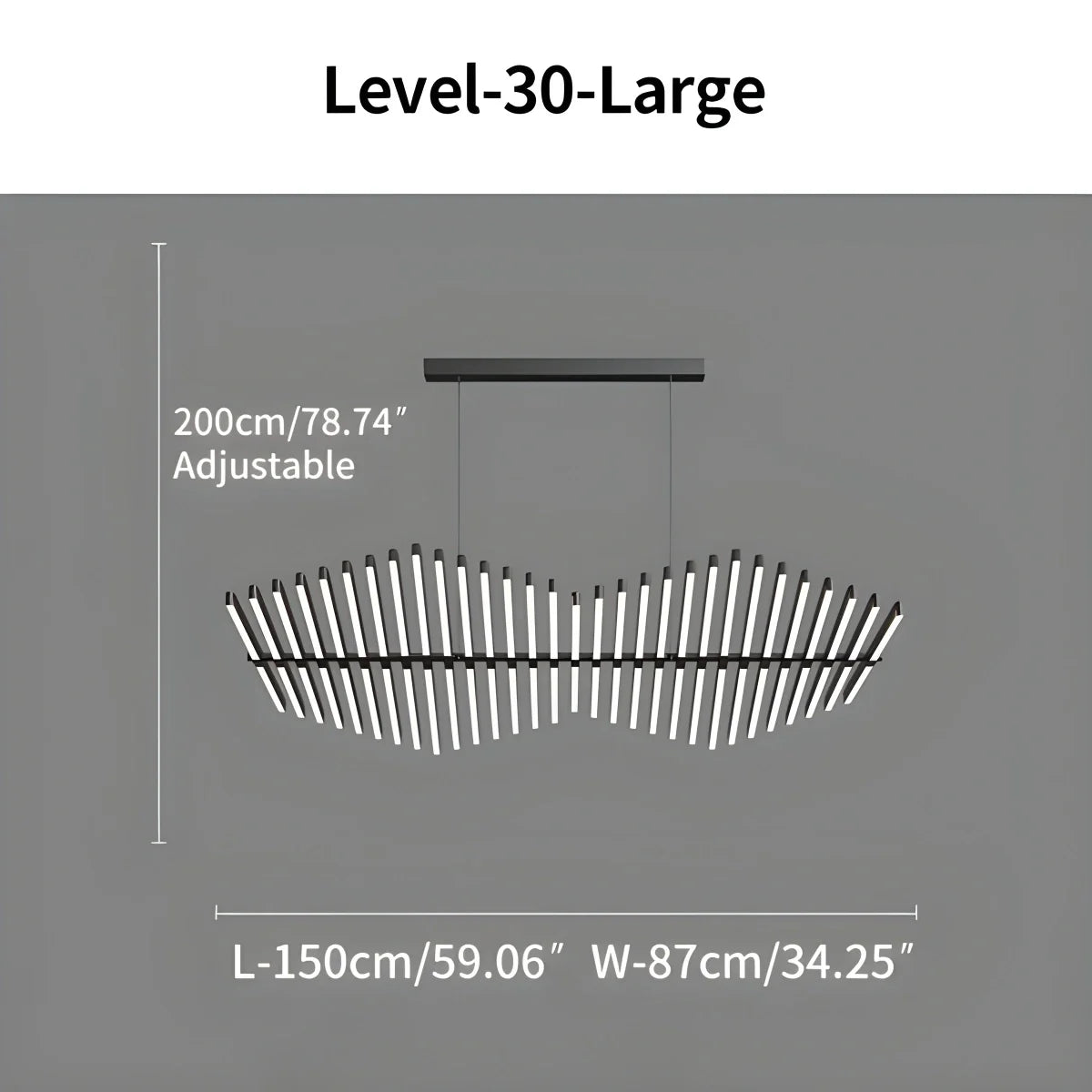 Feyran Linear Fish Bone Modeling Chandelier