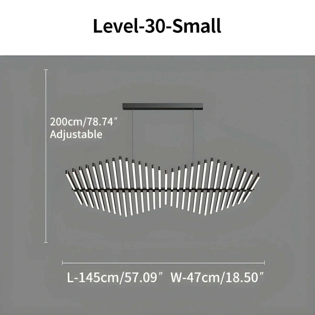 Feyran Linear Fish Bone Modeling Chandelier