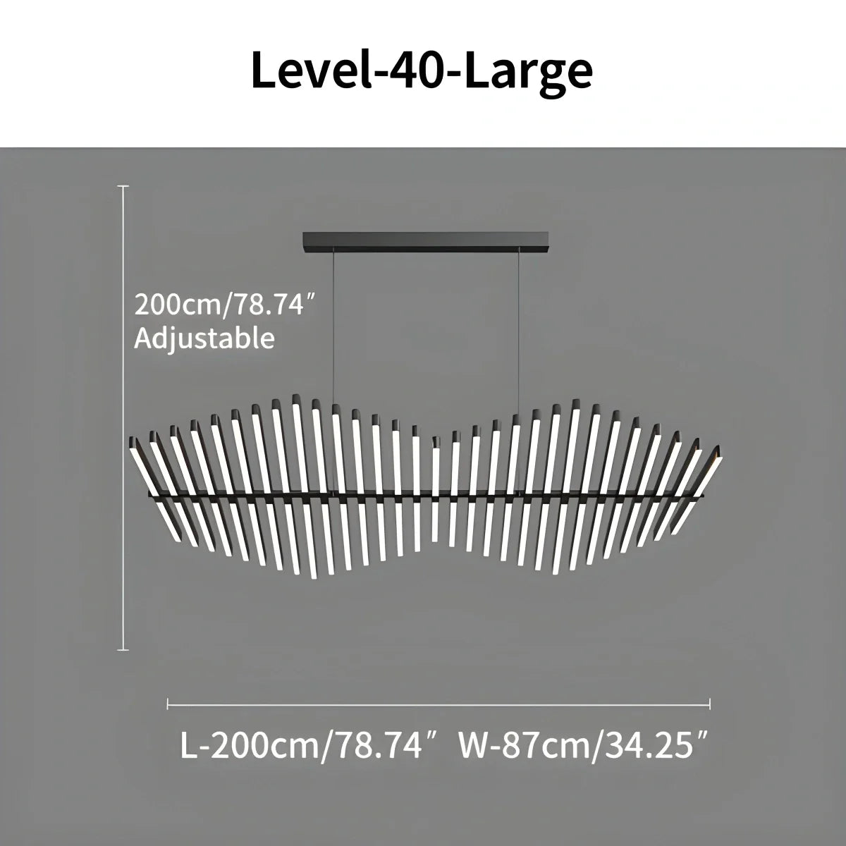 Feyran Linear Fish Bone Modeling Chandelier