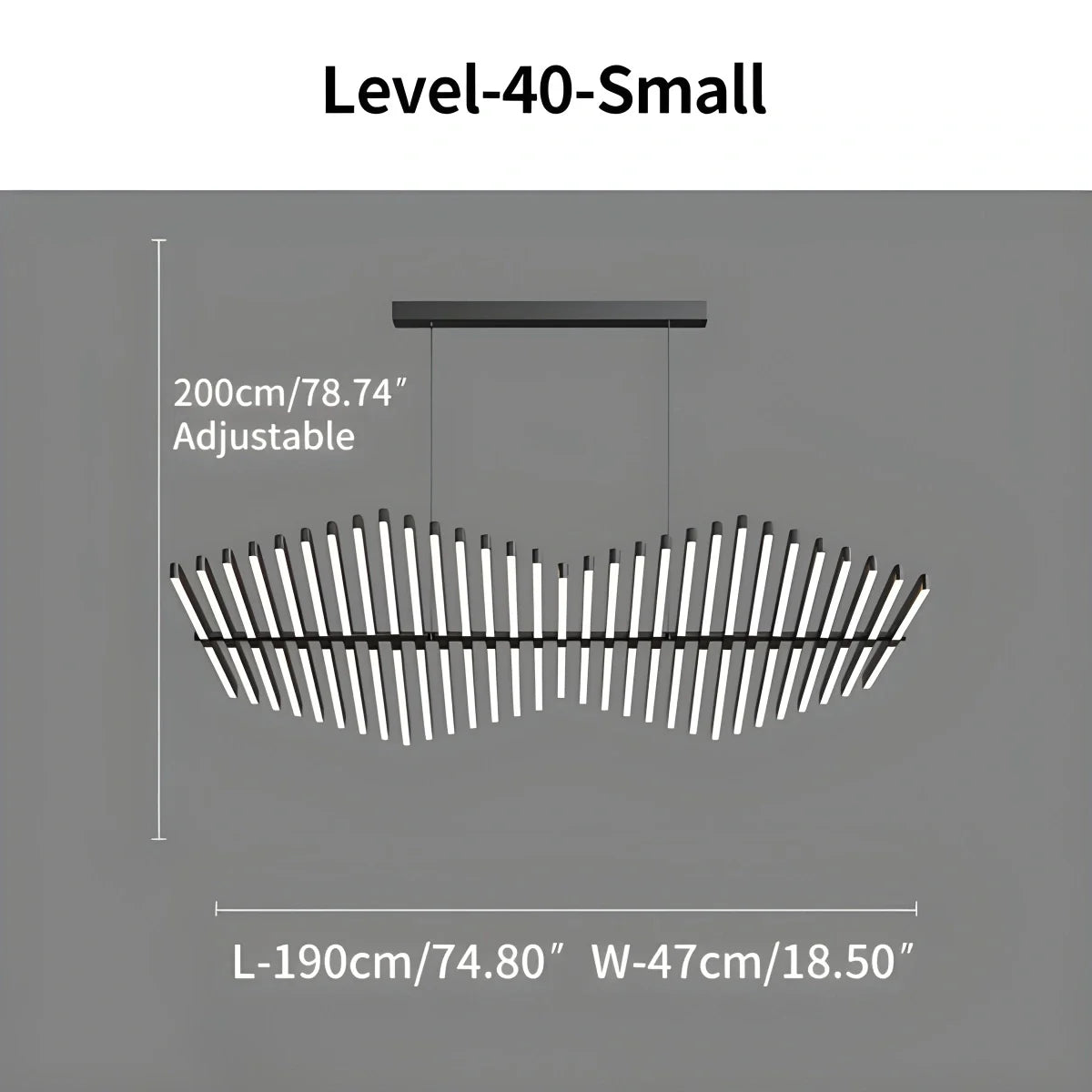Feyran Linear Fish Bone Modeling Chandelier
