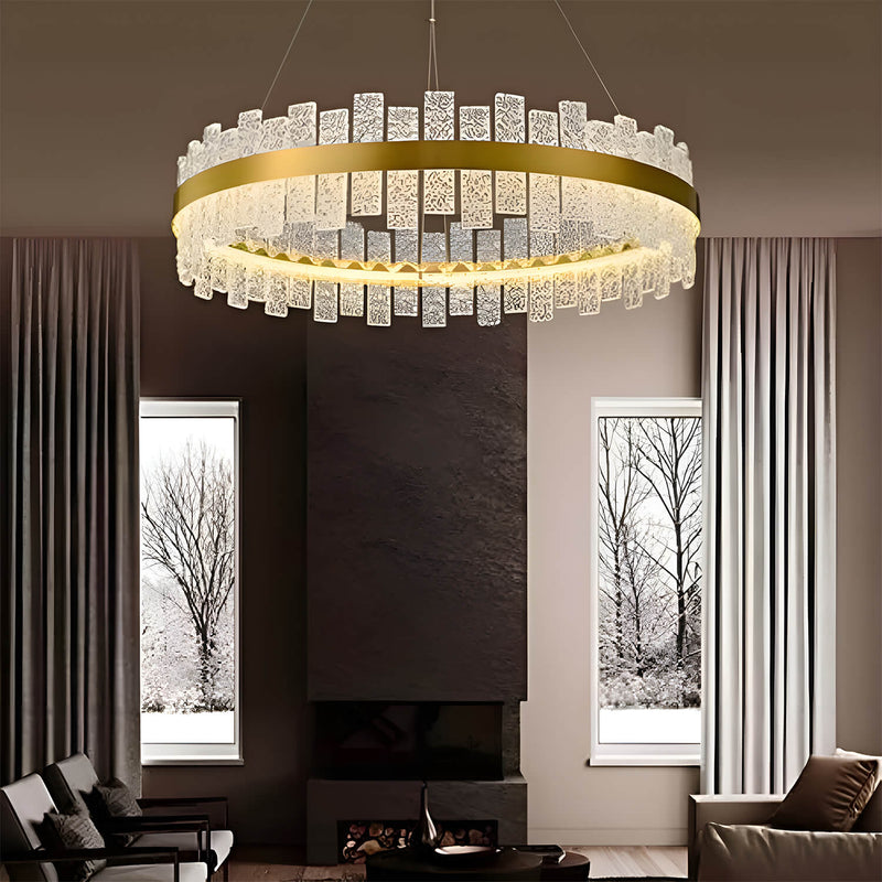 Light Luxury Round Living Room Chandelier-Living Room3 |Feyran