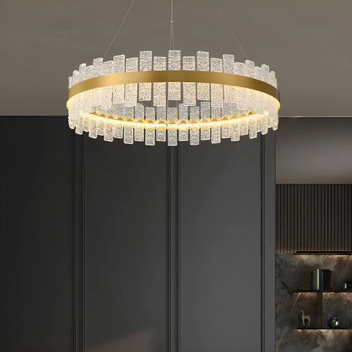 Light Luxury Round Living Room Chandelier-Living Room |Feyran
