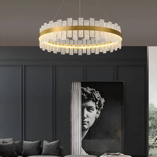 Light Luxury Round Living Room Chandelier-Living Room2 |Feyran
