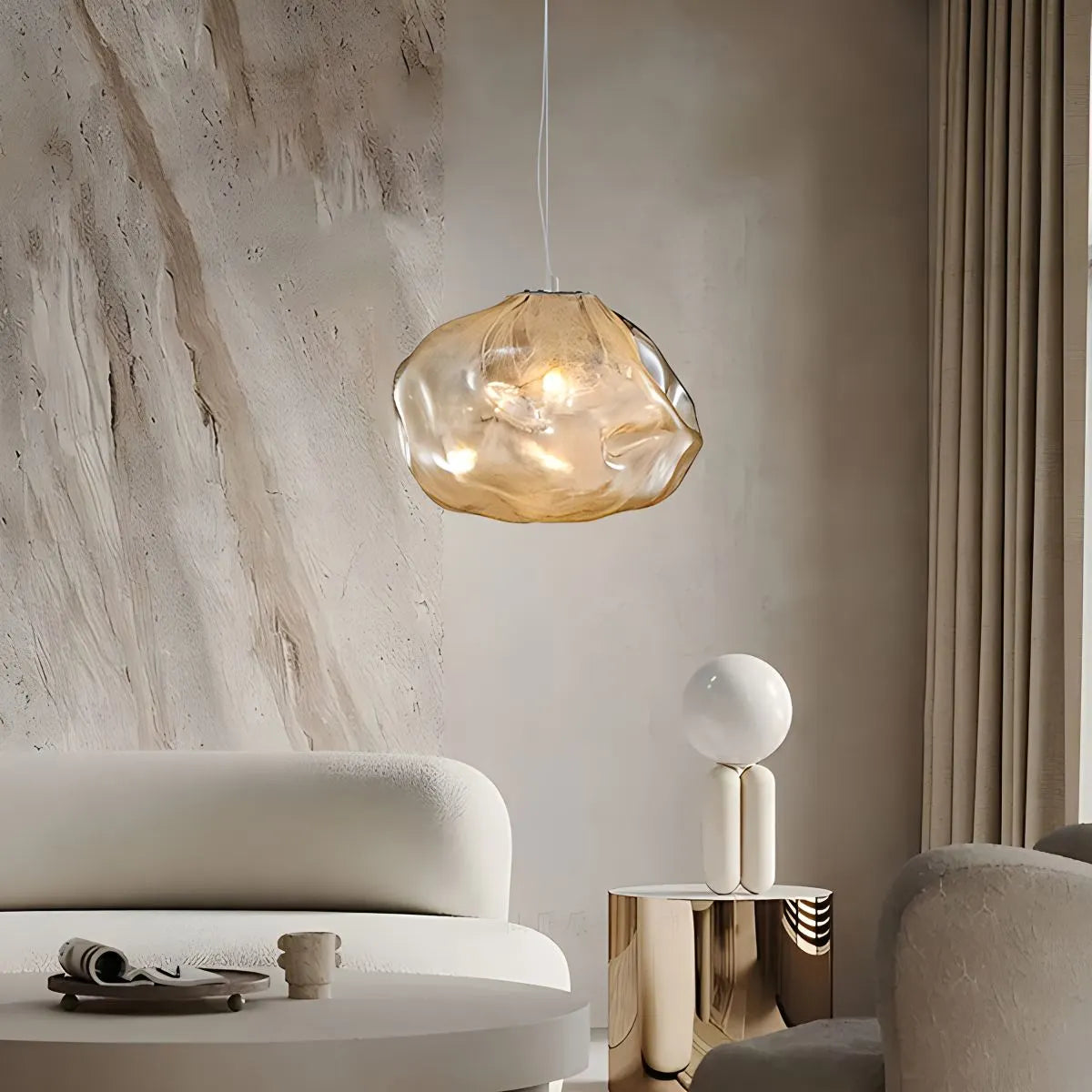Feyran Light Luxury Cloud Shape Glass Pendant Light