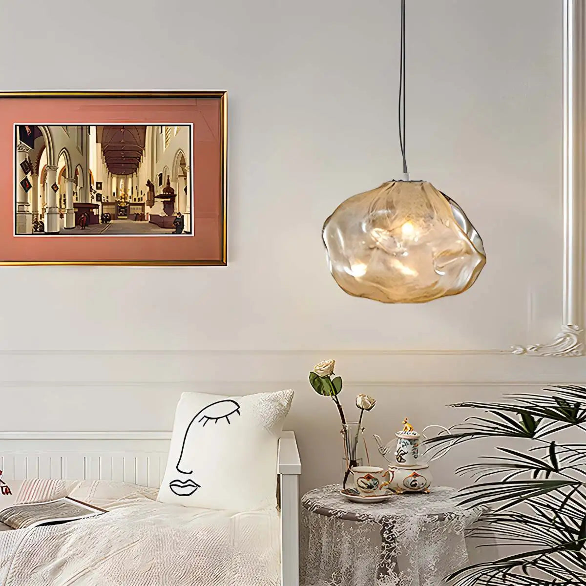 Feyran Light Luxury Cloud Shape Glass Pendant Light