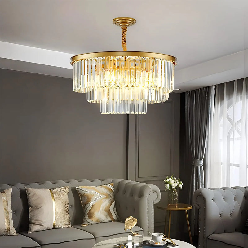 Feyran Light Luxury Crystal Chandelier for Living Room