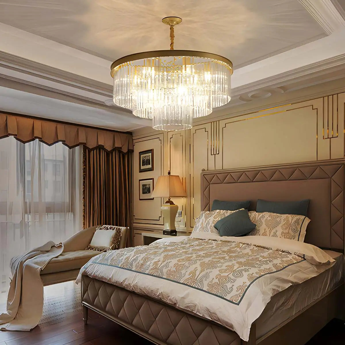 Feyran Light Luxury Crystal Chandelier for Living Room