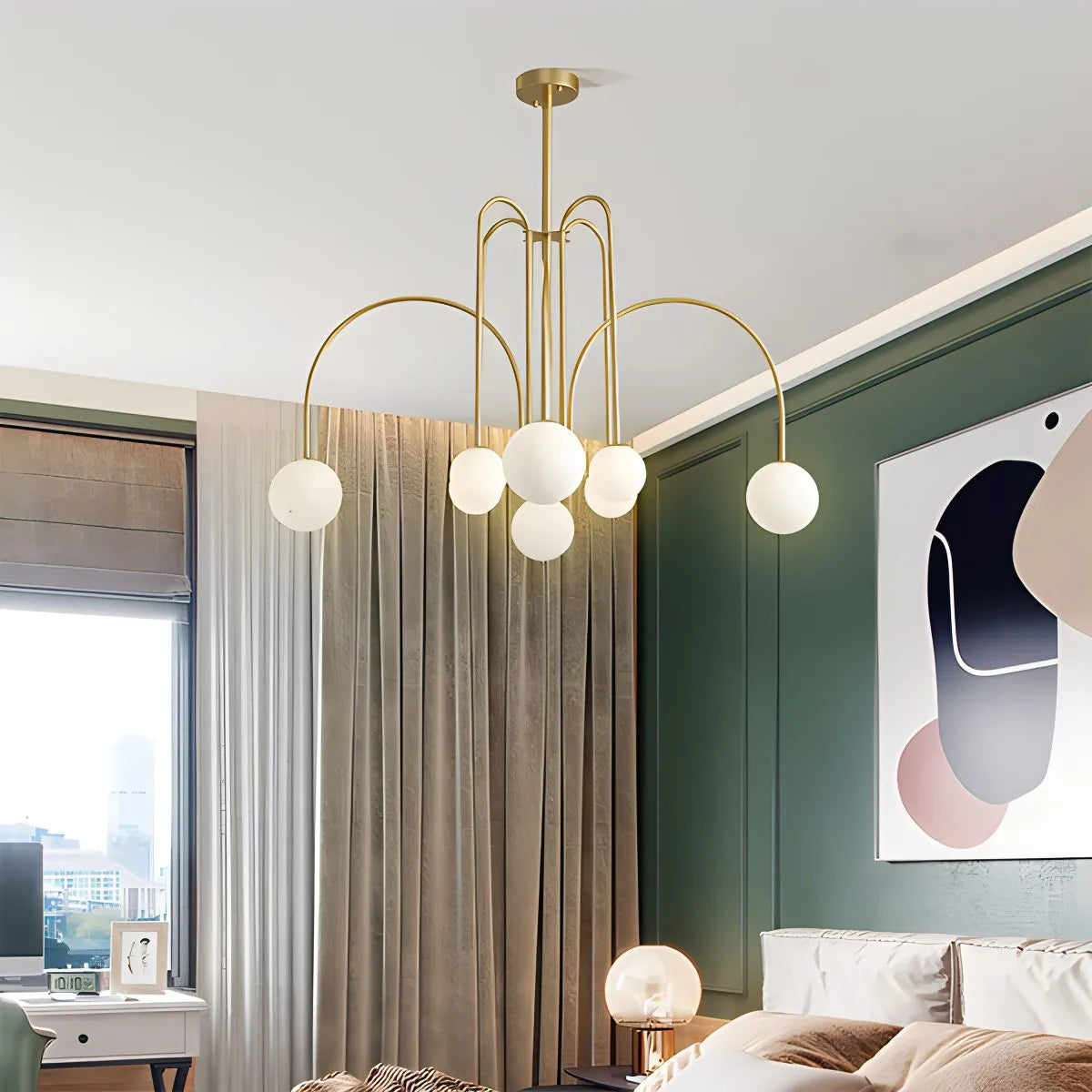 Feyran Avi Double Layer Glass Chandelier