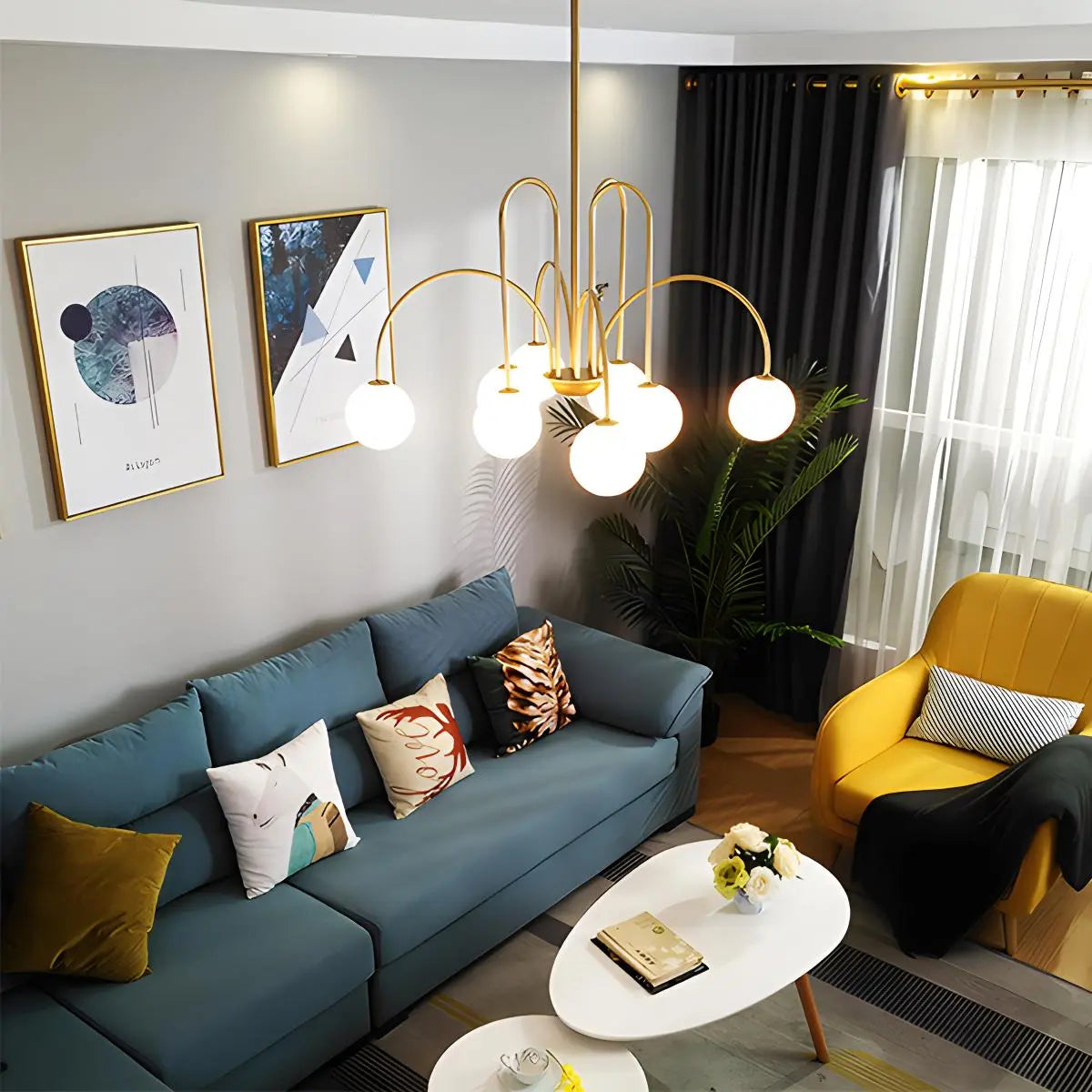 Feyran Avi Double Layer Glass Chandelier