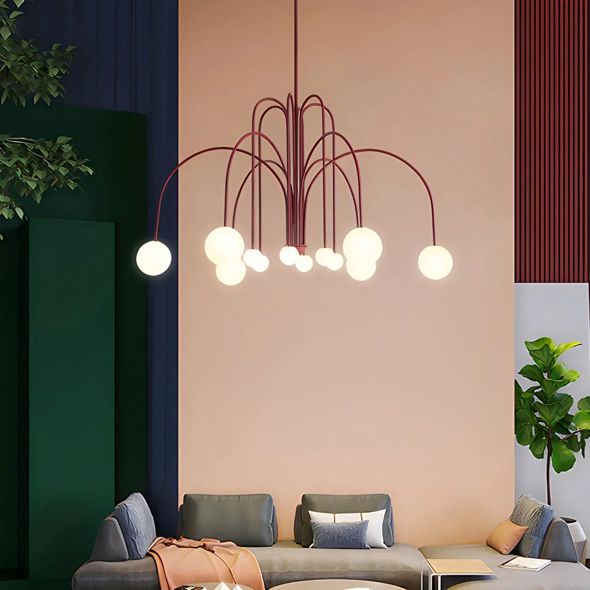 Feyran Avi Double Layer Glass Chandelier