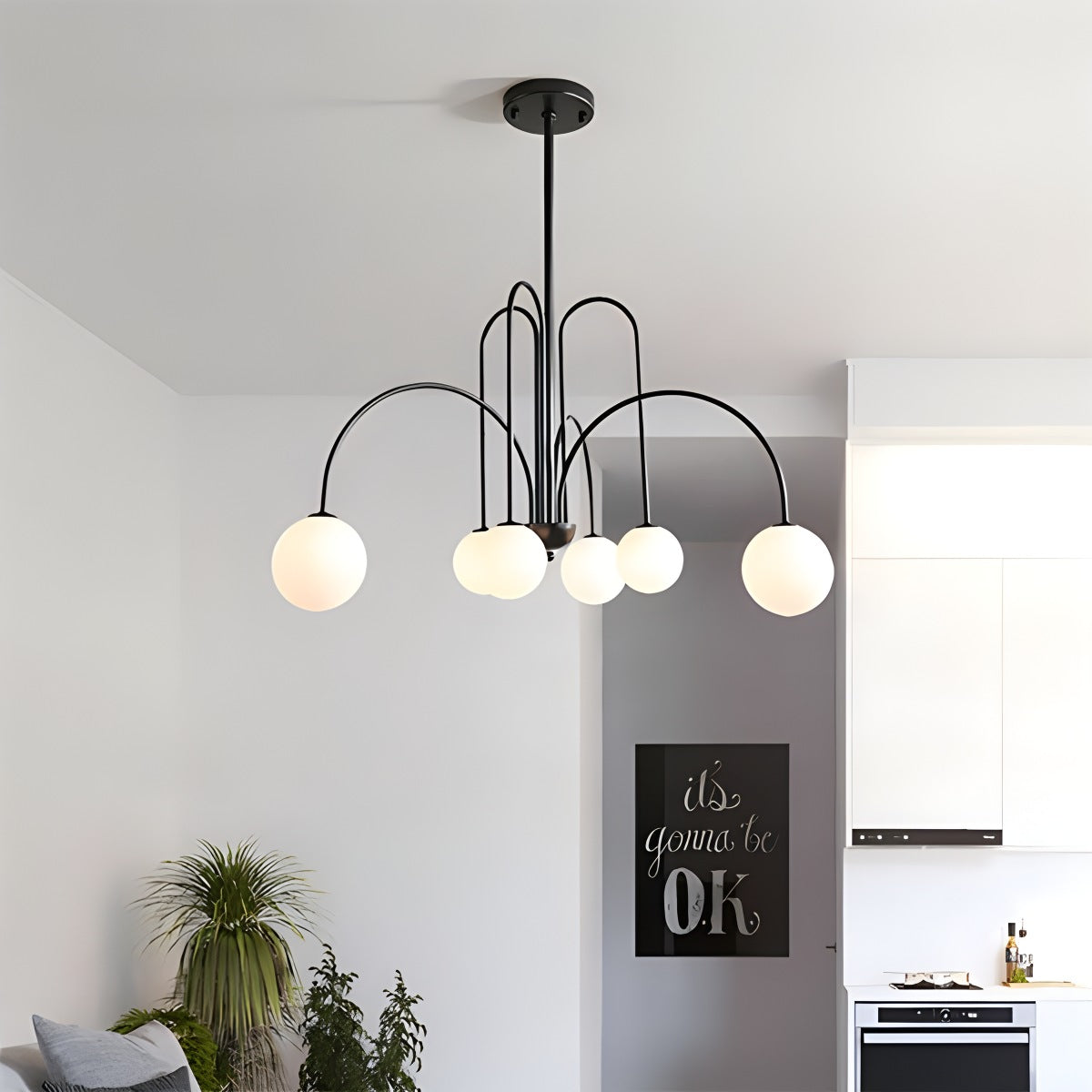 Feyran Avi Double Layer Glass Chandelier