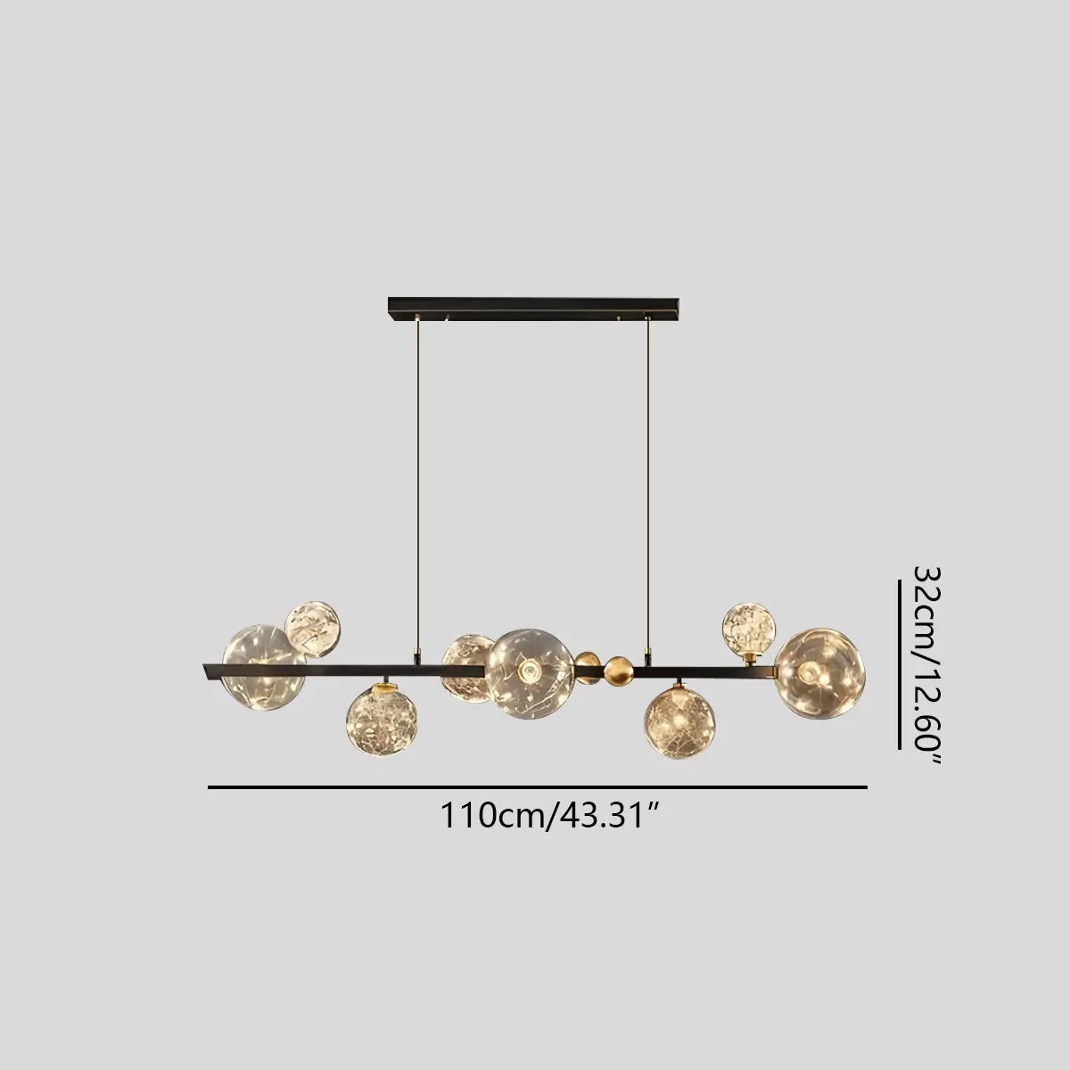Feyran Robina Bubble Glass Chandelier for Living Room