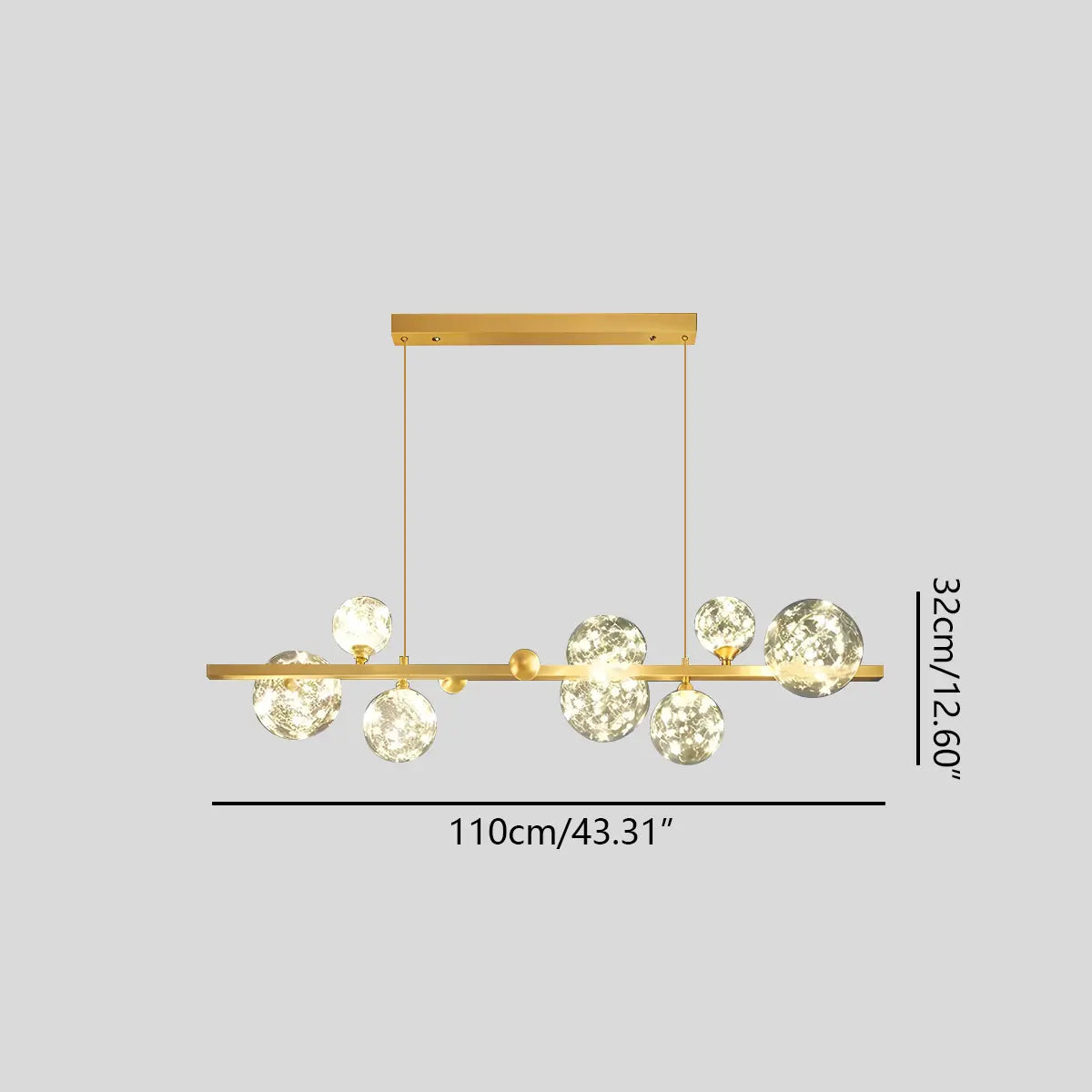 Feyran Robina Bubble Glass Chandelier for Living Room