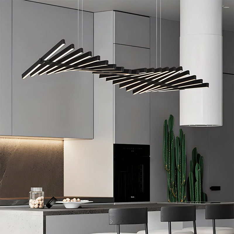 Feyran Linear Fish Bone Modeling Chandelier
