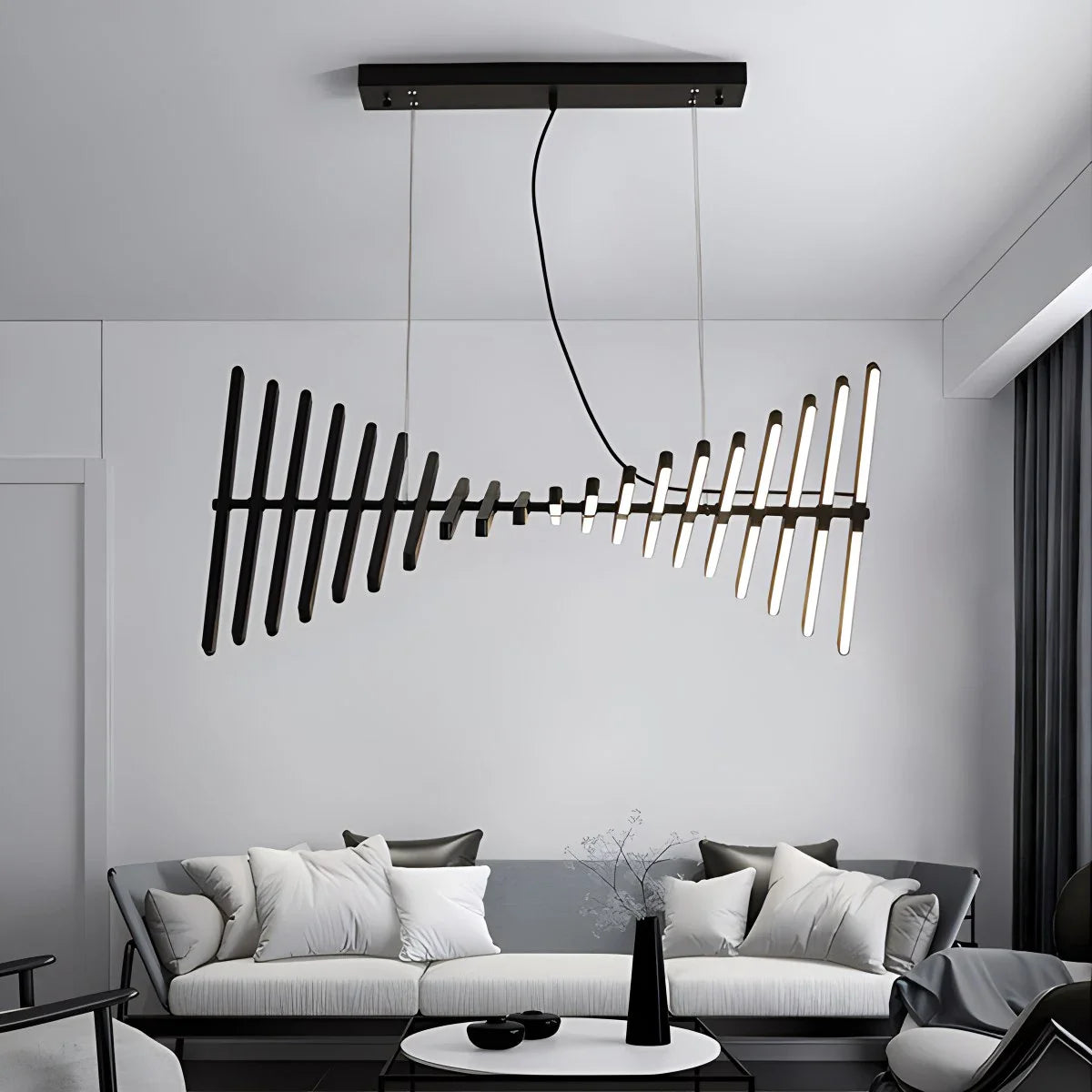 Feyran Linear Fish Bone Modeling Chandelier