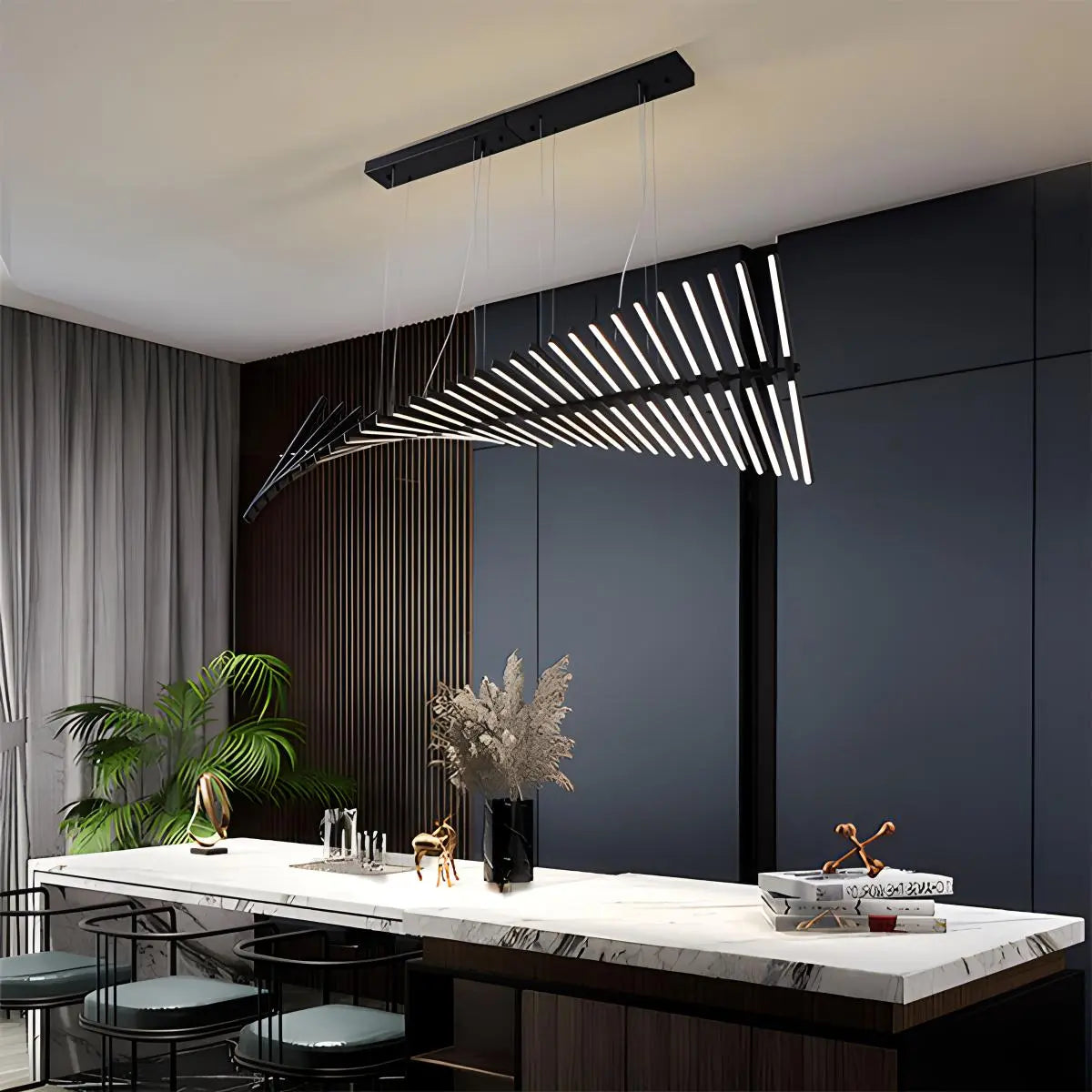 Feyran Linear Fish Bone Modeling Chandelier