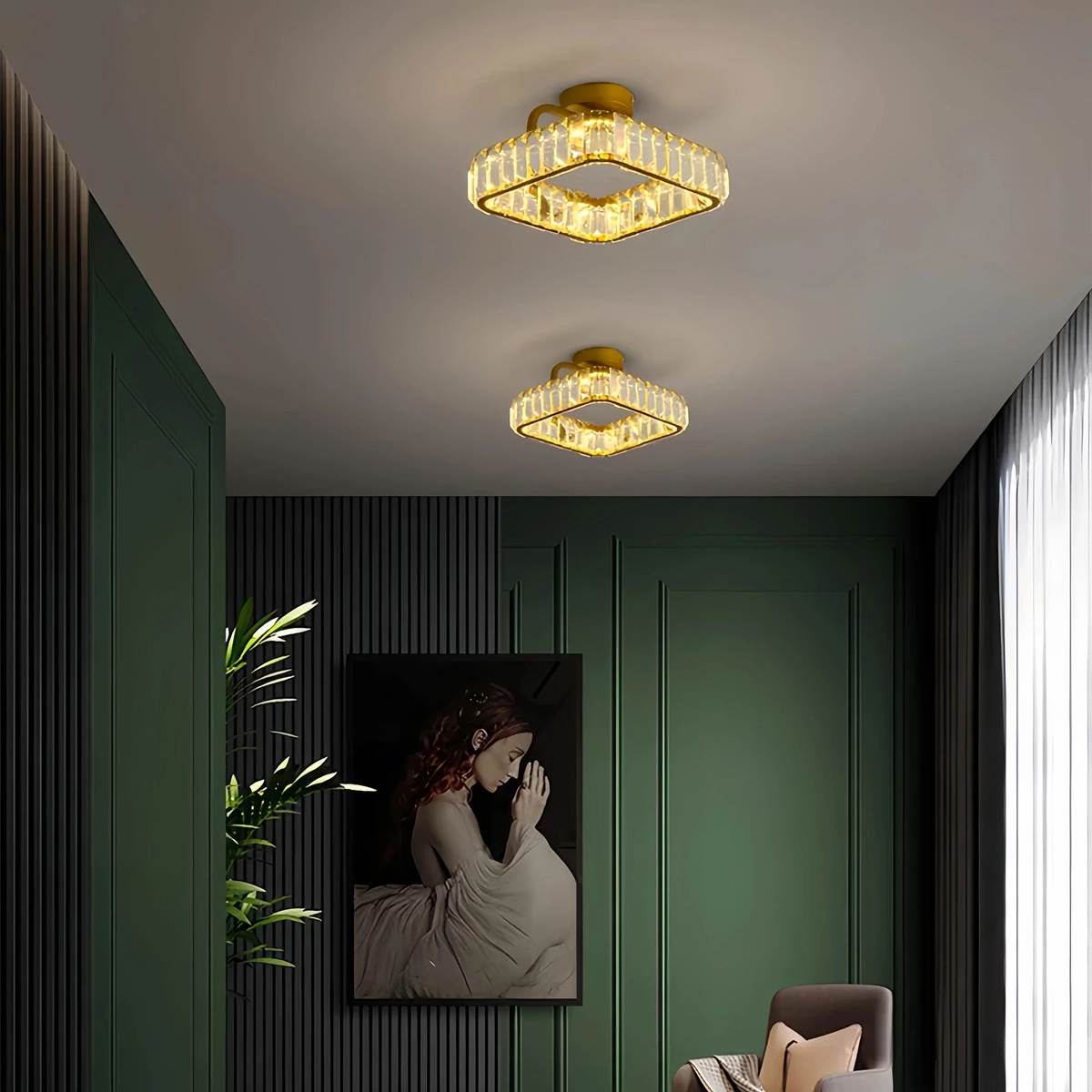 Feyran Loft Crystal Ceiling Lamp for Living Room