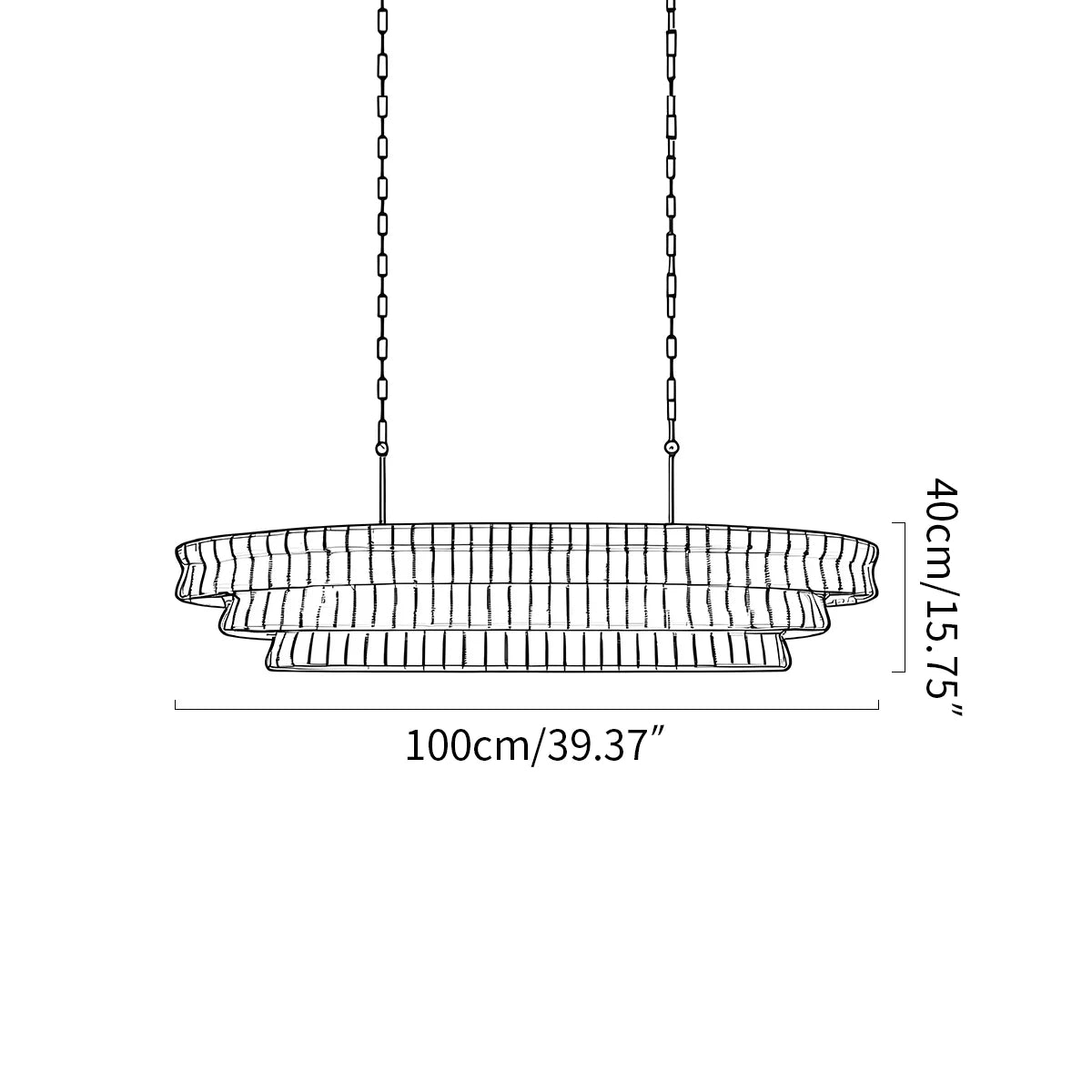 Feyran Light Luxury Murano Ring Layered Glass Chandelier