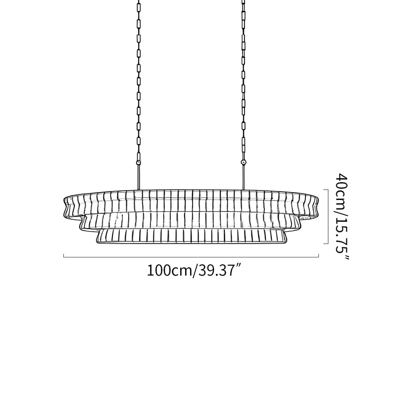 Feyran Light Luxury Murano Ring Layered Glass Chandelier