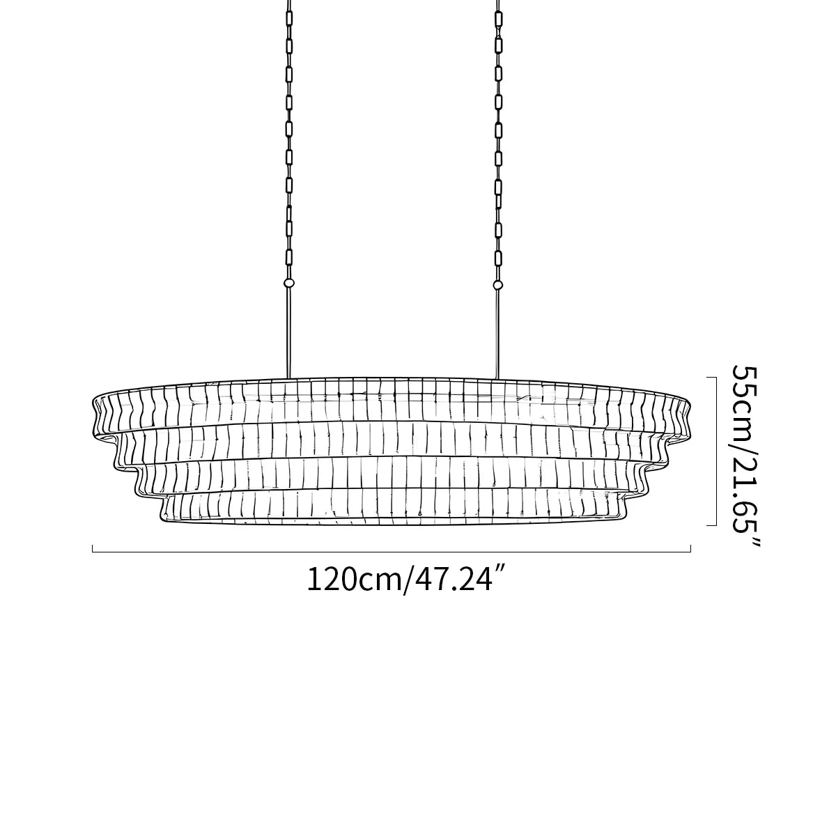 Feyran Light Luxury Murano Ring Layered Glass Chandelier