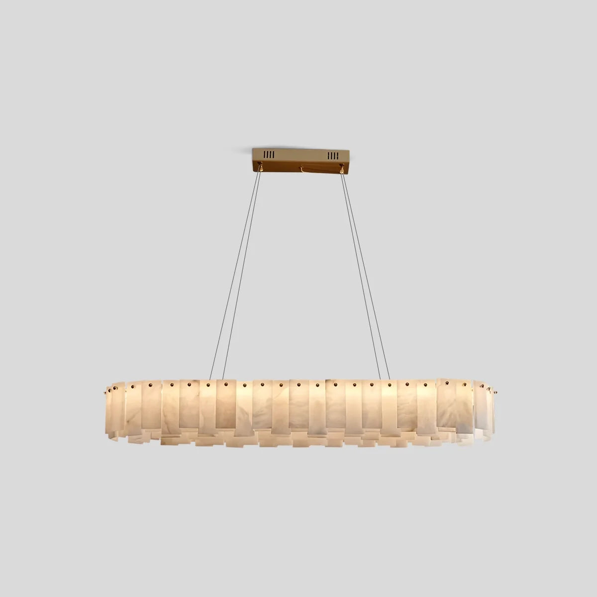 Feyran Modern Ring Spanish Alabaster Chandelier for Living Room