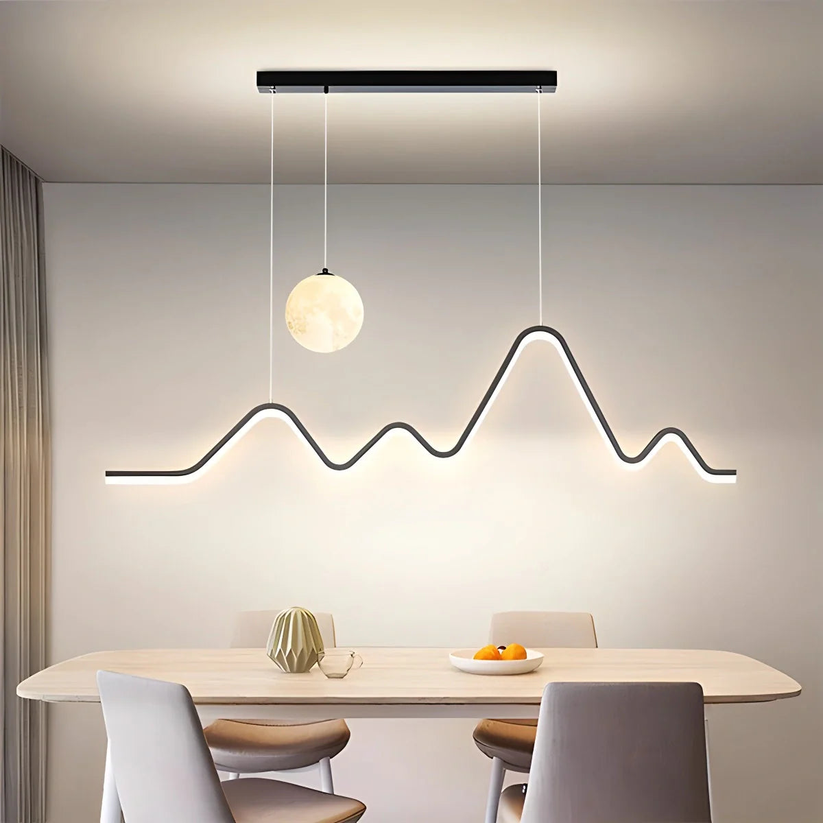 Feyran Louise Minimalist Wavy Pendant Light for Dining Room