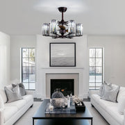 LumiBreeze 27 inch Crystal Fan Chandelier - Feyran