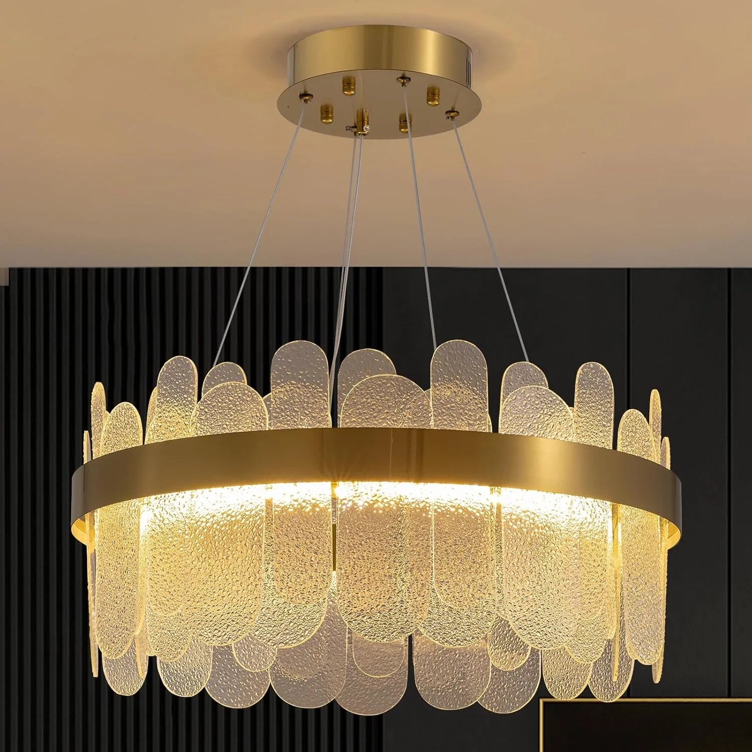Luxury Duel Tier Round Crystal Chandelier - Feyran