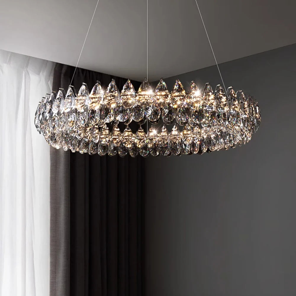 Luxury Water Drop Crystal Chandelier- Feyran