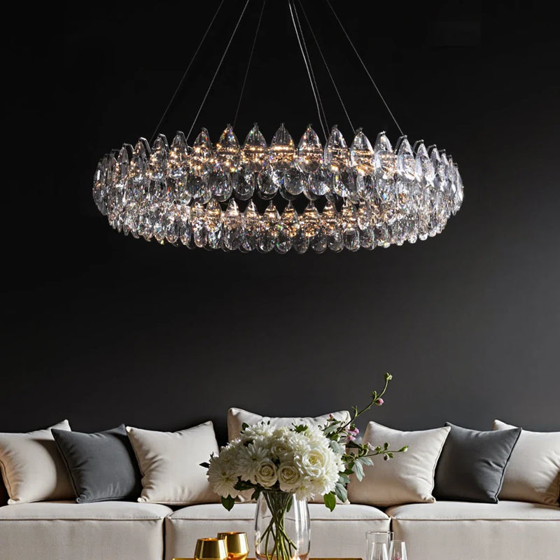 Luxury Water Drop Crystal Chandelier- Feyran